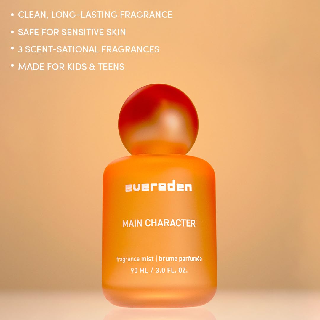 Evereden Fragrance Hair and Body Mist - Darling: Clean and Vegan Collectible Hair and Body Spray for Teen Girls - Amplify Your Self Expression with Iconic Scents in Aesthetic Bottles | Long-Lasting Strawberry, Rose & Vanilla Scent, Aesthetic Bottle, Clean