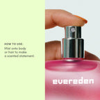 Evereden Fragrance Hair and Body Mist - Darling: Clean and Vegan Collectible Hair and Body Spray for Teen Girls - Amplify Your Self Expression with Iconic Scents in Aesthetic Bottles | Long-Lasting Strawberry, Rose & Vanilla Scent, Aesthetic Bottle, Clean