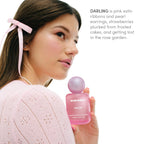 Evereden Fragrance Hair and Body Mist - Darling: Clean and Vegan Collectible Hair and Body Spray for Teen Girls - Amplify Your Self Expression with Iconic Scents in Aesthetic Bottles | Long-Lasting Strawberry, Rose & Vanilla Scent, Aesthetic Bottle, Clean