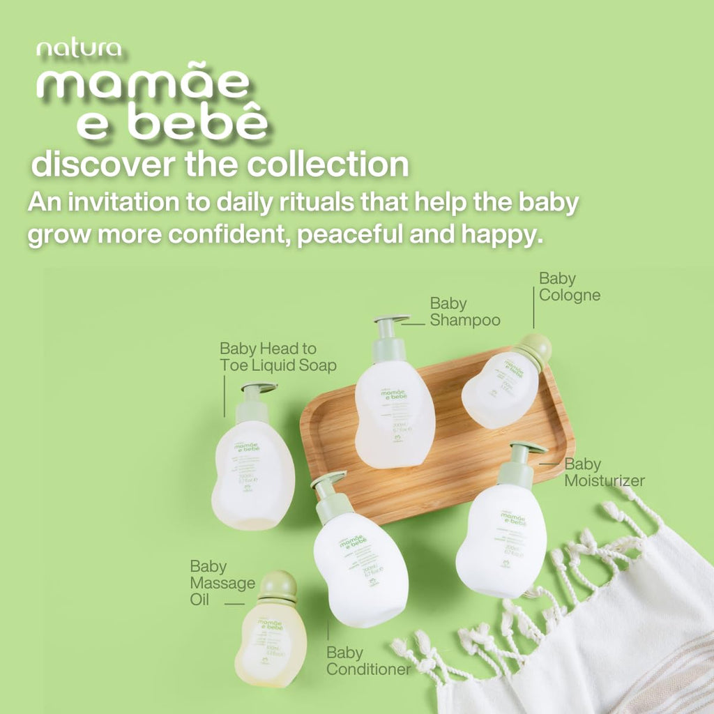 natura - Mamãe e Bebê Mom & Baby Cologne | Gentle Fresh Scent for Babies | Alcohol-Free, Hypoallergenic, Pediatrician Tested, Vegan & Safe Daily Use – 3.4 fl oz (100 ml)