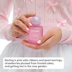 Evereden Fragrance Hair and Body Mist - Darling: Clean and Vegan Collectible Hair and Body Spray for Teen Girls - Amplify Your Self Expression with Iconic Scents in Aesthetic Bottles | Long-Lasting Strawberry, Rose & Vanilla Scent, Aesthetic Bottle, Clean