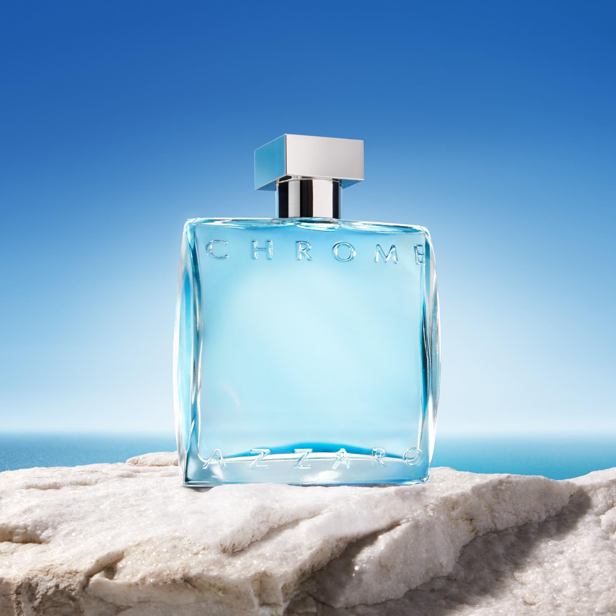 Azzaro Chrome Eau de Toilette - Fresh Aquatic Mens Cologne - Citrus, Woody, Musky Fragrance -Fresh Notes of Bergamot - Everyday Wear - Classic Summer Beach Scent - Luxury Perfumes for Men