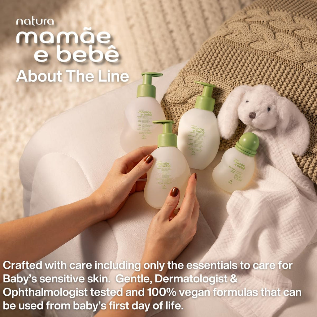natura - Mamãe e Bebê Mom & Baby Cologne | Gentle Fresh Scent for Babies | Alcohol-Free, Hypoallergenic, Pediatrician Tested, Vegan & Safe Daily Use – 3.4 fl oz (100 ml)