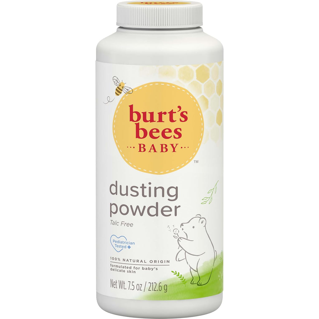 Burt's Bees Baby Dusting Powder,100% Natural Origin Baby Powder Talc-Free,7.5 oz. Bottle,(Pack of 2)