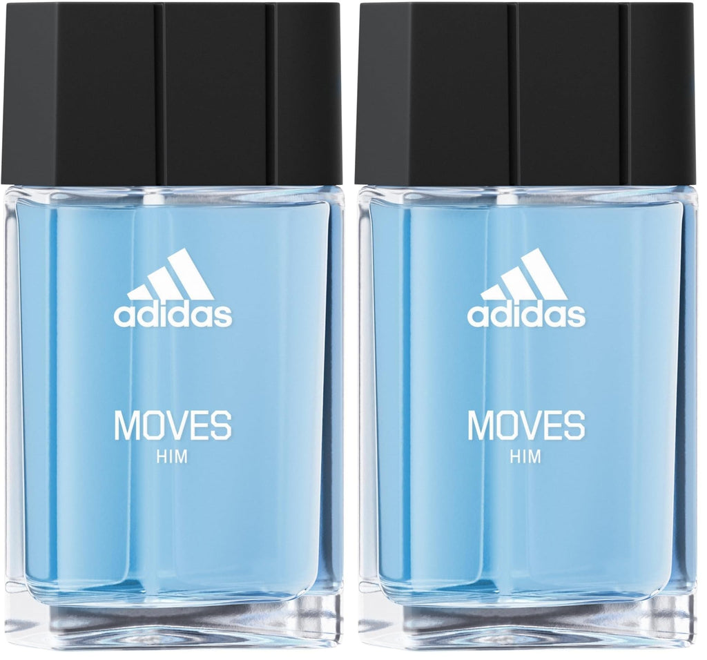 Adidas Moves Him Body Fragrance 2.5 fl oz (Pack of 1) , Notes of Green Apple, Cedarwood, Musk, Men's Fragrance, Long Lasting, Sporty Fragrance, Travel Size