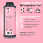 Anti Monkey Butt Body Powder for Women - Talc-Free Anti Chafing Powder for Sweat, Friction, & Itch Relief - Calamine Body Powder for Thigh Chafing, Skin Irritation, & Odor Control - 8 oz