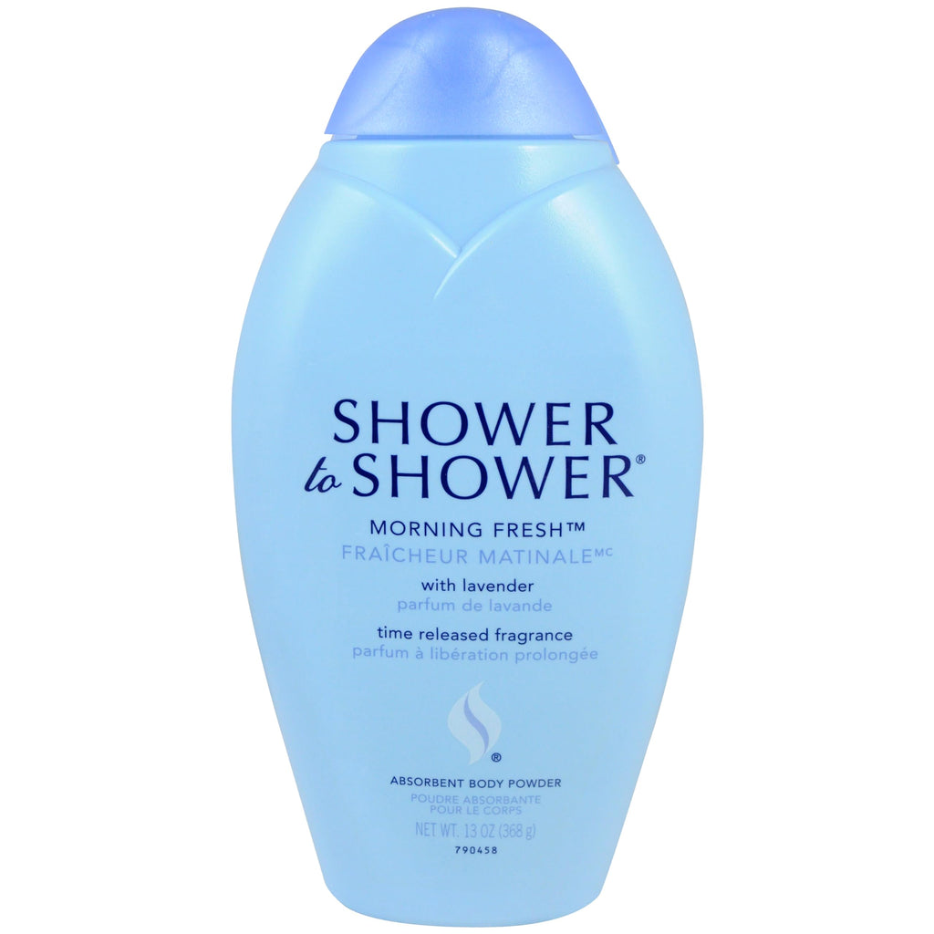 Shower to Shower Morning Fresh Body Powder with Lavender for Men & Women, Talc Free, Sweat Absorbing, Prevents Chafing & Odor, Deodorizing All Over Body Powder for Long Lasting Freshness, 13 OZ