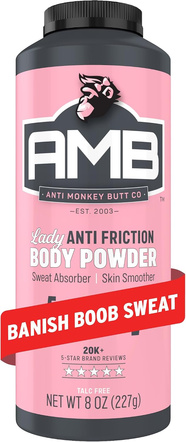 Anti Monkey Butt Body Powder for Women - Talc-Free Anti Chafing Powder for Sweat, Friction, & Itch Relief - Calamine Body Powder for Thigh Chafing, Skin Irritation, & Odor Control - 8 oz
