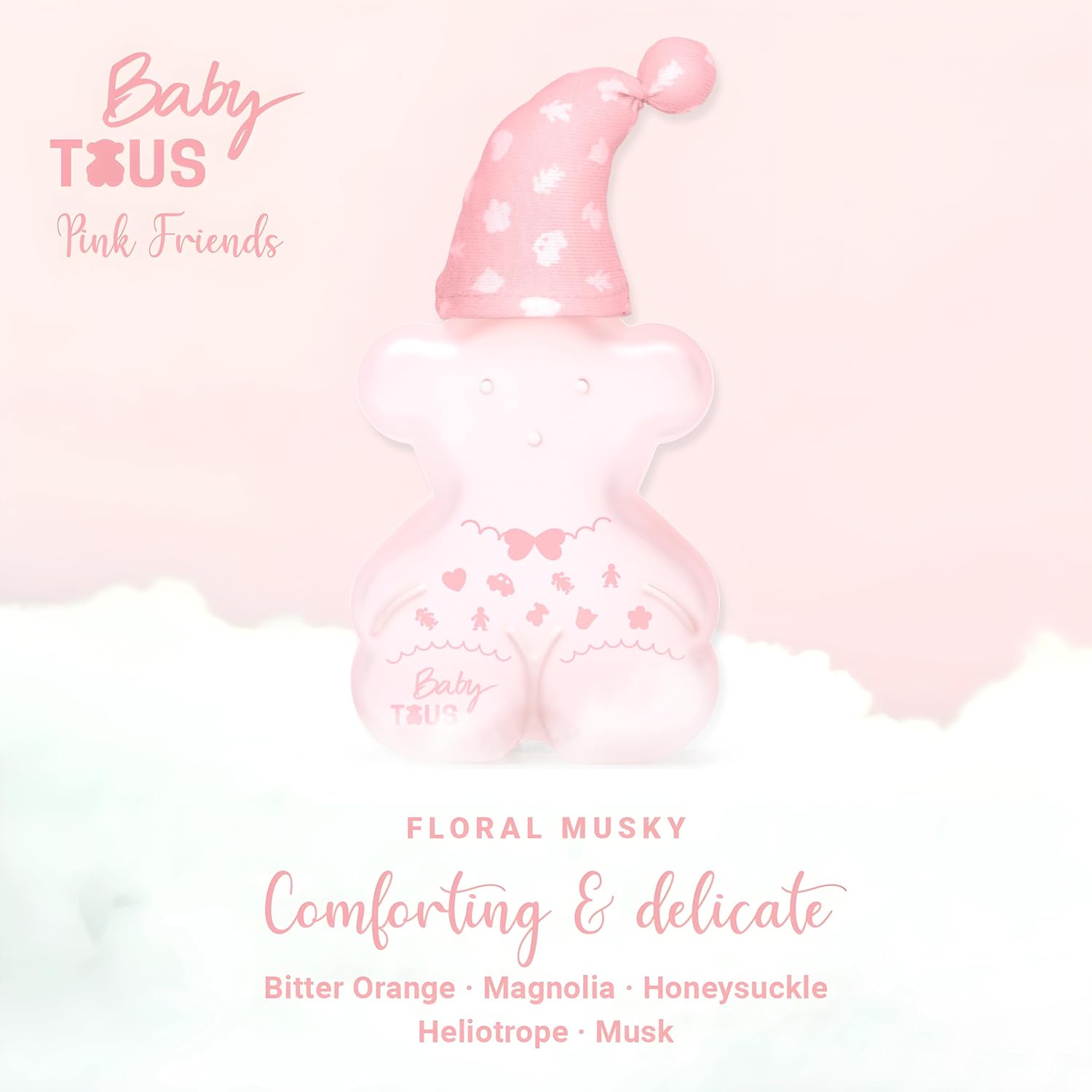 TOUS Baby Cologne for Boys and Girls. Fresh, Powdery Perfume, Gentle Scent for Babies & Toddlers. Ideal Baby Gift, 3.4 Fl Oz