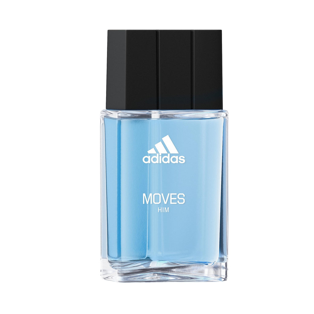 Adidas Moves Him Body Fragrance 2.5 fl oz (Pack of 1) , Notes of Green Apple, Cedarwood, Musk, Men's Fragrance, Long Lasting, Sporty Fragrance, Travel Size