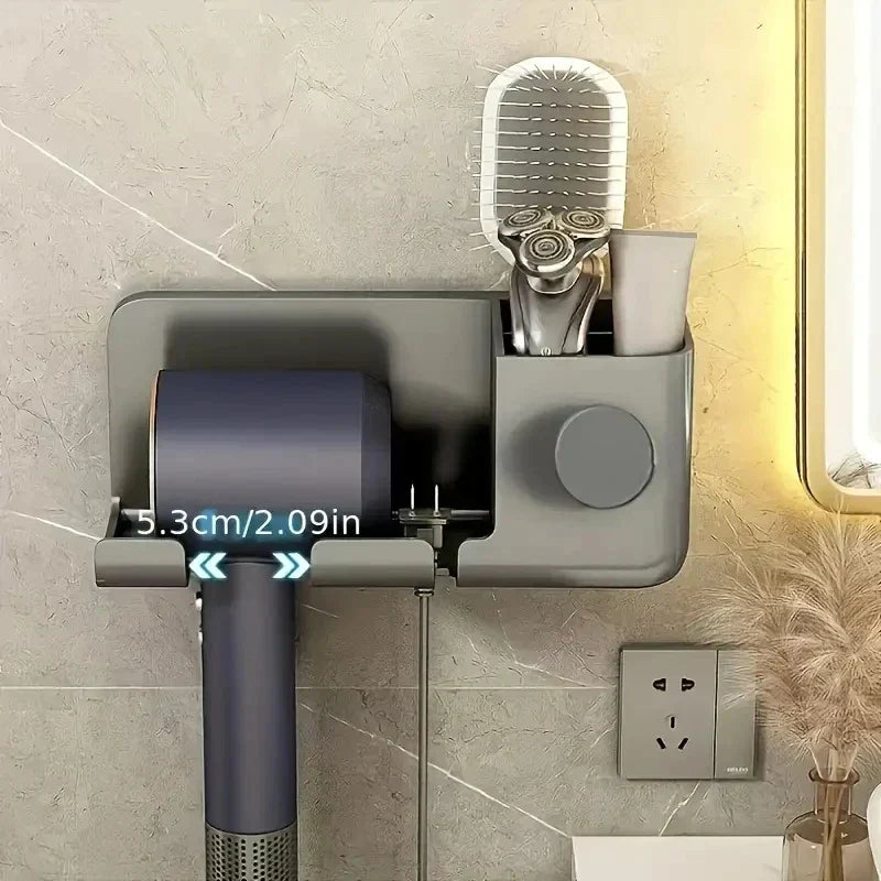 Hair Dryer Holder Home Bathroom Wall Stand Hair Dryer/Toothbrush Bathroom