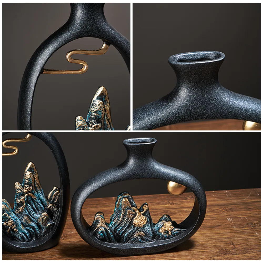 Creativity Japanese style wealth vase office Living room desktop decoration